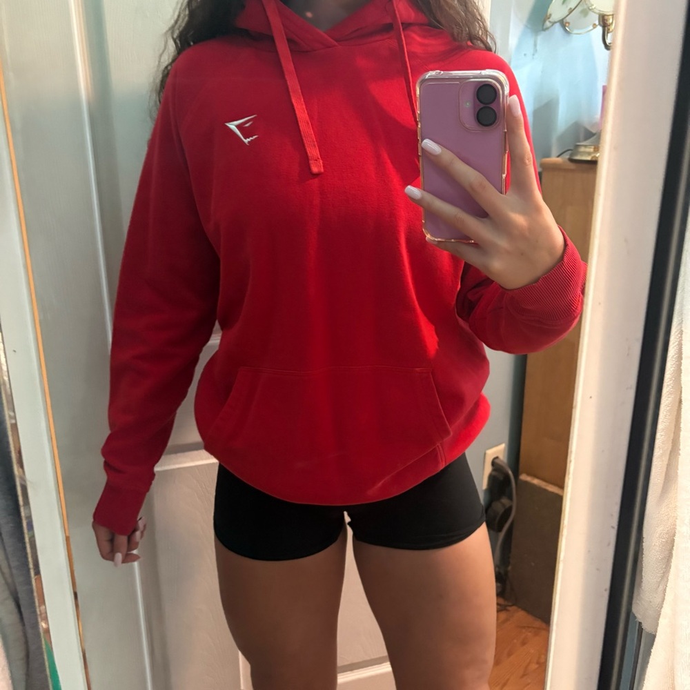 Gymshark Red Sweatshirt Vibrant Hoodie - Picture 3 of 3